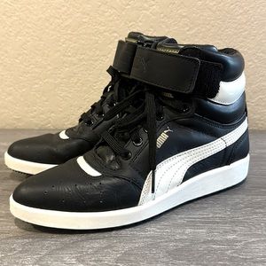 Puma Pointy Head Race Boot retro Black/ White Size 6